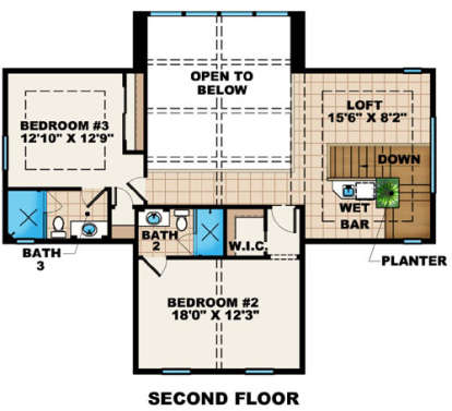 Second Floor for House Plan #1018-00027