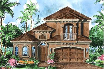 Mediterranean House Plan #1018-00028 Elevation Photo