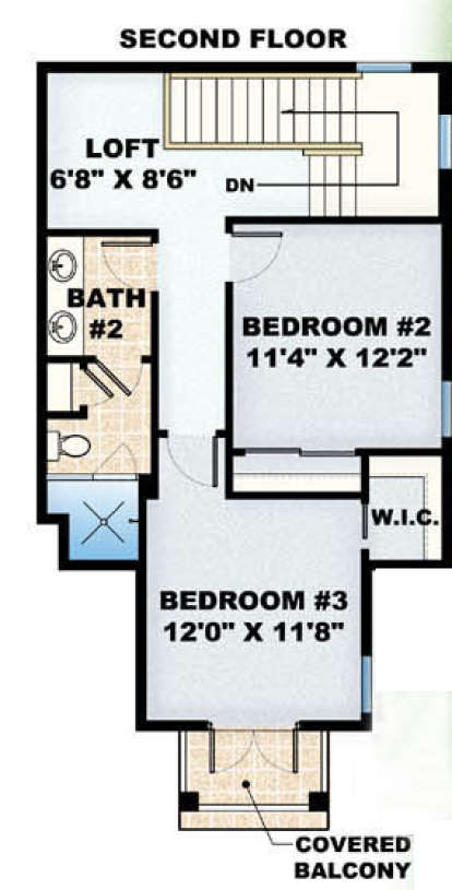 Second Floor for House Plan #1018-00028