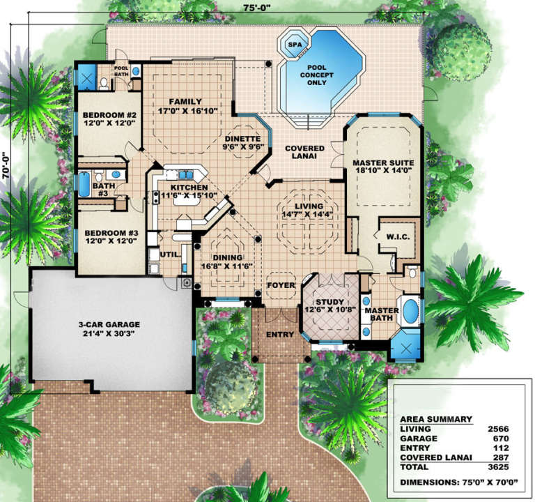 House Plan House Plan #15832 Drawing 1