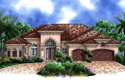 Mediterranean House Plan #1018-00033 Elevation Photo