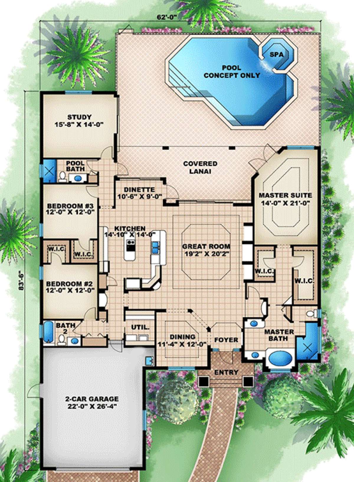 Floorplan 1 for House Plan #1018-00037