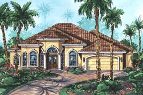 Florida House Plan #1018-00038 Elevation Photo