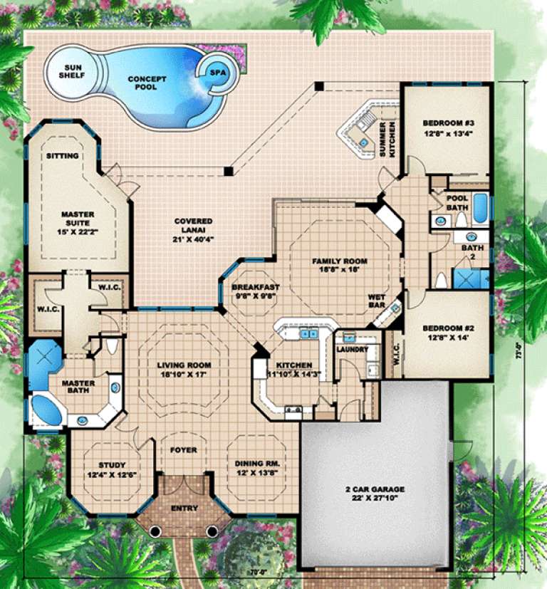 House Plan House Plan #15841 Drawing 1