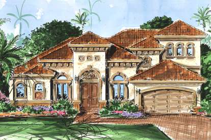 Mediterranean House Plan #1018-00039 Elevation Photo