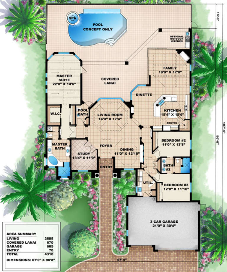 House Plan House Plan #15845 Drawing 1