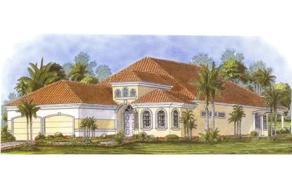 Florida House Plan #1018-00044 Elevation Photo