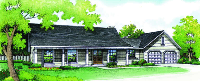 Country House Plan #048-00043 Elevation Photo