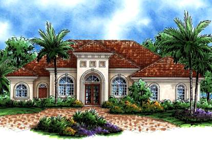 Mediterranean House Plan #1018-00048 Elevation Photo