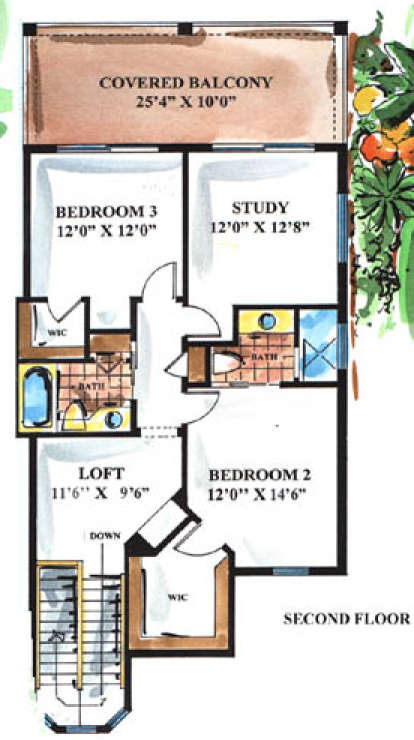 Second Floor for House Plan #1018-00051
