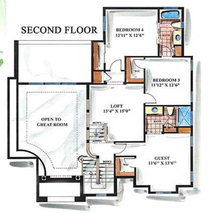 Second Floor for House Plan #1018-00053