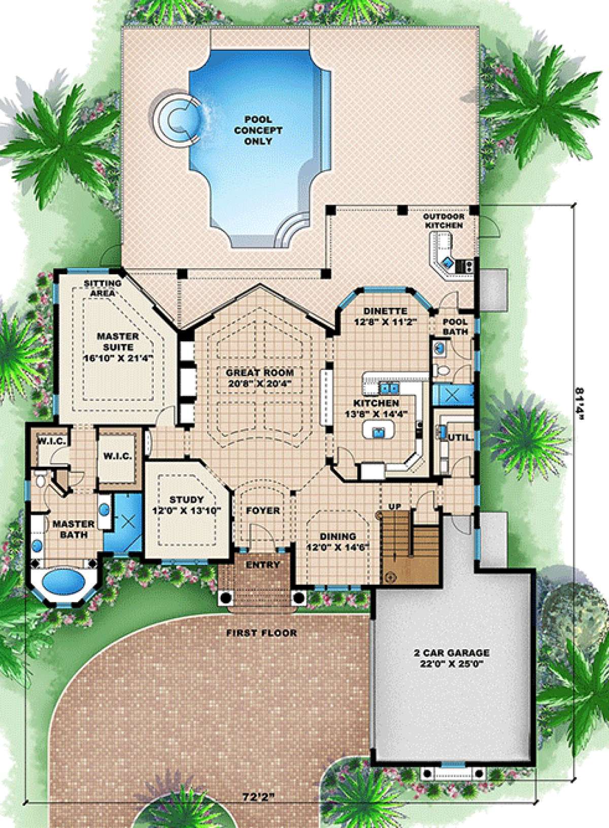 Floorplan 1 for House Plan #1018-00056