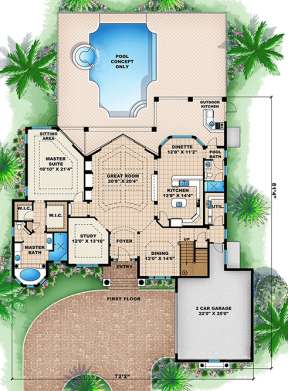 Floorplan 1 for House Plan #1018-00056