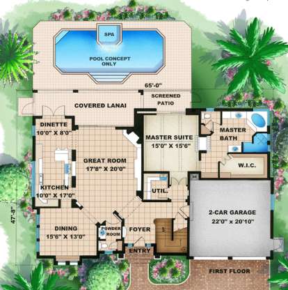 Floorplan 1 for House Plan #1018-00057