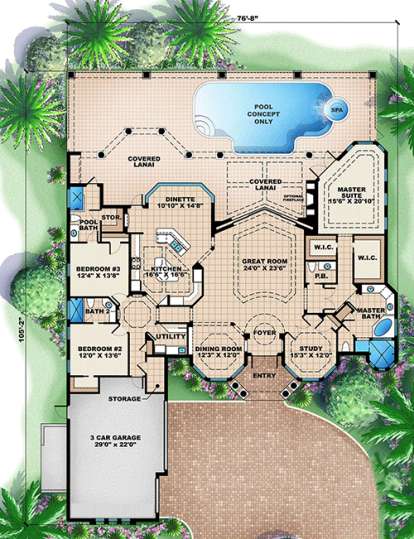 Floorplan 1 for House Plan #1018-00062