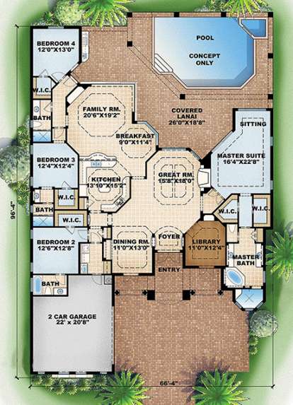 Floorplan 1 for House Plan #1018-00065