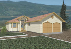 Coastal House Plan #039-00280 Elevation Photo