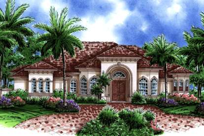 Mediterranean House Plan #1018-00068 Elevation Photo