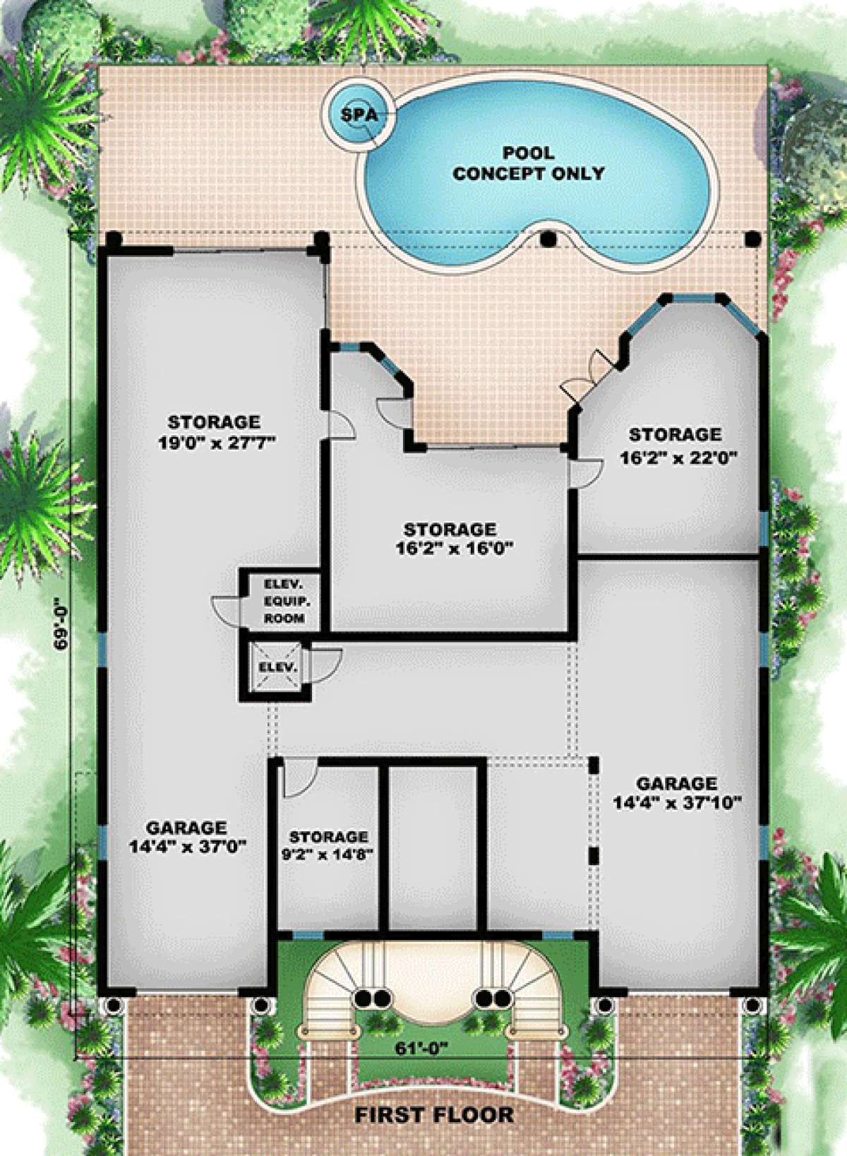 Floorplan 1 for House Plan #1018-00070