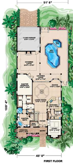 Floorplan 1 for House Plan #1018-00071