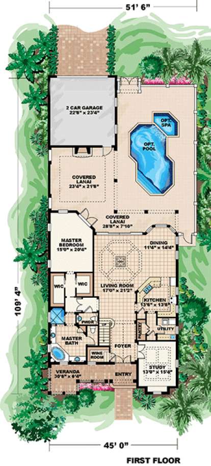 Floorplan 1 for House Plan #1018-00071