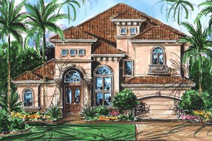 Mediterranean House Plan #1018-00074 Elevation Photo