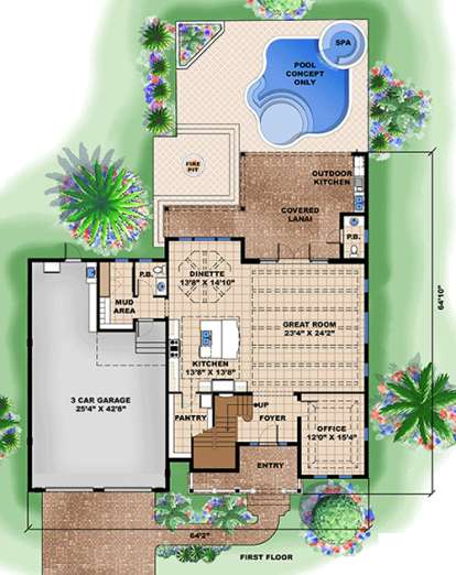 Floorplan 1 for House Plan #1018-00075