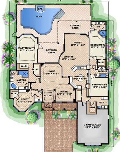 Floorplan 1 for House Plan #1018-00076