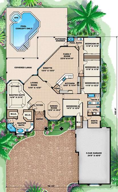 Floorplan 1 for House Plan #1018-00077