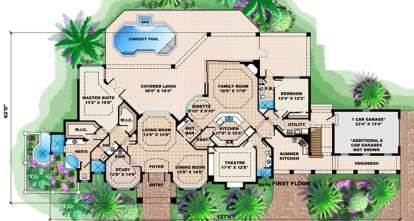 Floorplan 1 for House Plan #1018-00080