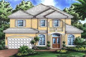 Florida House Plan #1018-00082 Elevation Photo