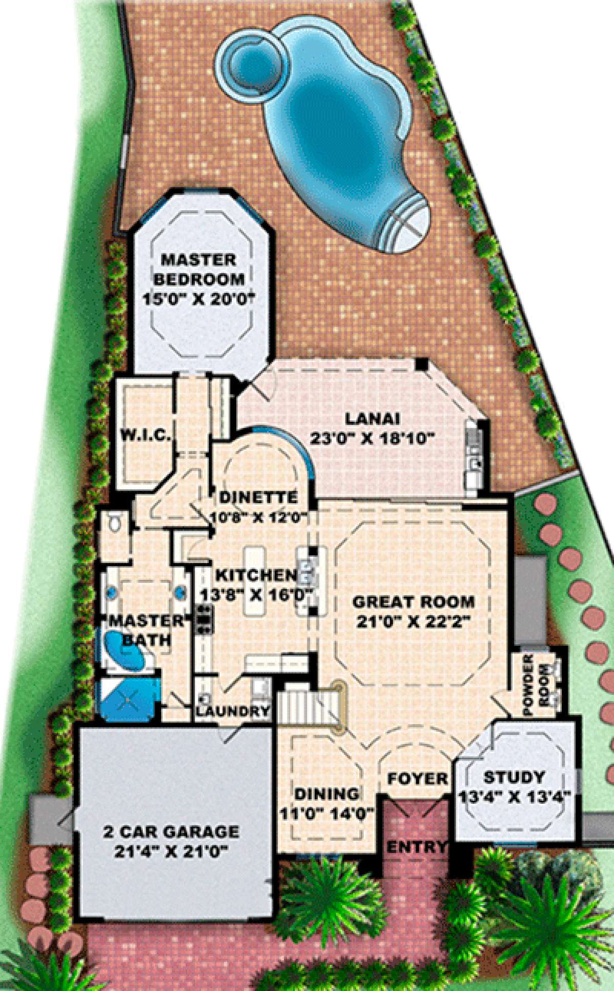 Floorplan 1 for House Plan #1018-00082