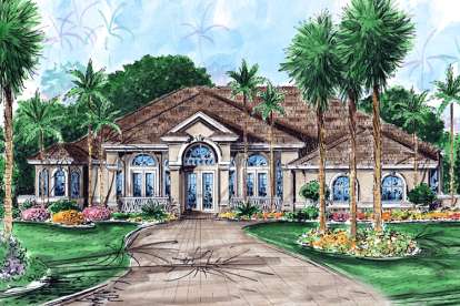 Florida House Plan #1018-00084 Elevation Photo