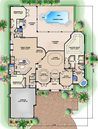 Floorplan 1 for House Plan #1018-00084