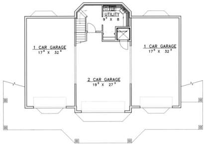Basement Floor for House Plan #039-00281
