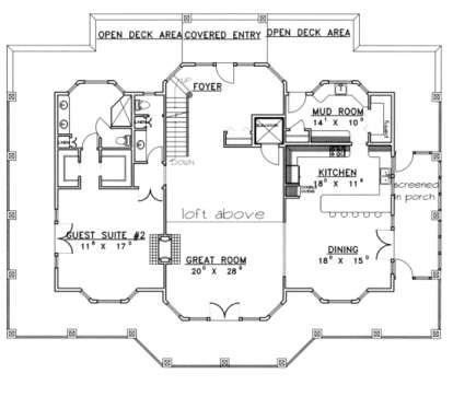 First Floor for House Plan #039-00281