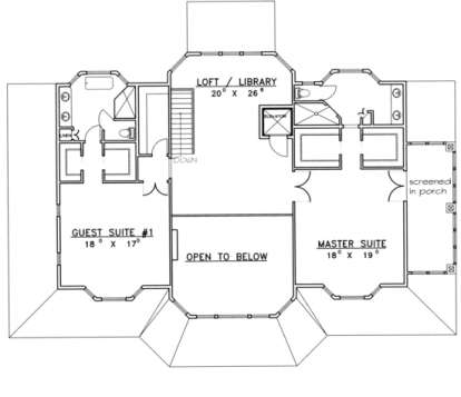 Second Floor for House Plan #039-00281