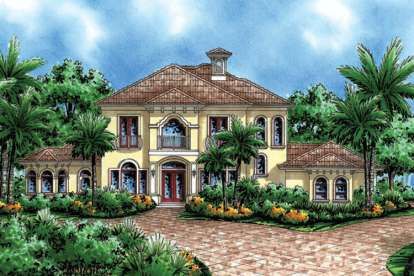 Florida House Plan #1018-00087 Elevation Photo