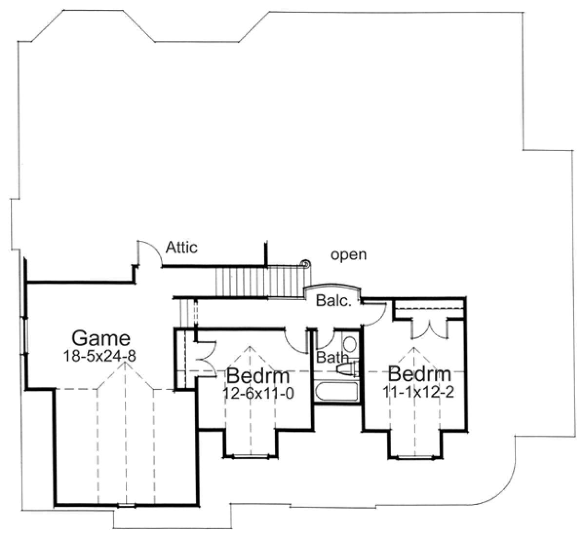Alternate Second Floor for House Plan #9401-00027