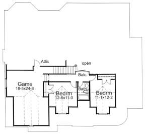 Alternate Second Floor for House Plan #9401-00027