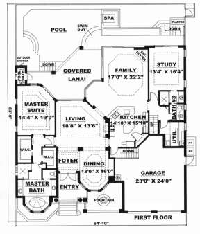 Floorplan 1 for House Plan #1018-00089