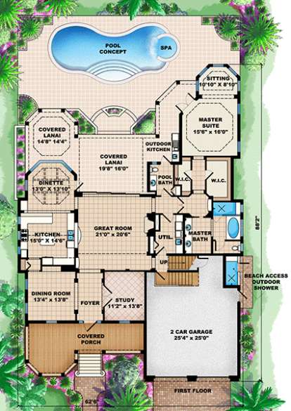 Floorplan 1 for House Plan #1018-00091