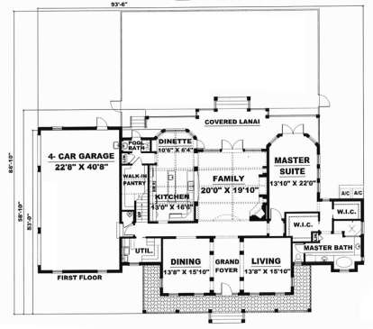 Floorplan 1 for House Plan #1018-00092