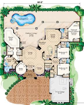 Floorplan 1 for House Plan #1018-00093
