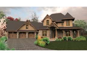 French Country House Plan #9401-00028 Elevation Photo