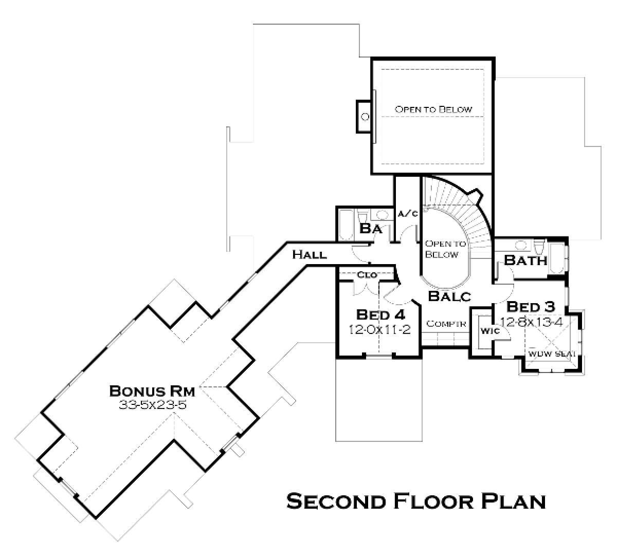 Second Floor for House Plan #9401-00028