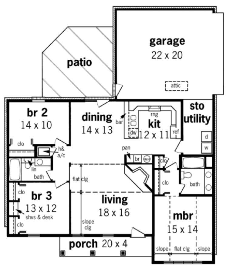 House Plan House Plan #1591 Drawing 1