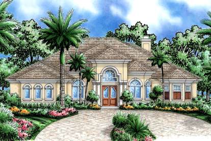 Florida House Plan #1018-00096 Elevation Photo