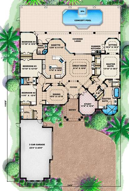 Floorplan1 for House Plan #1018-00096