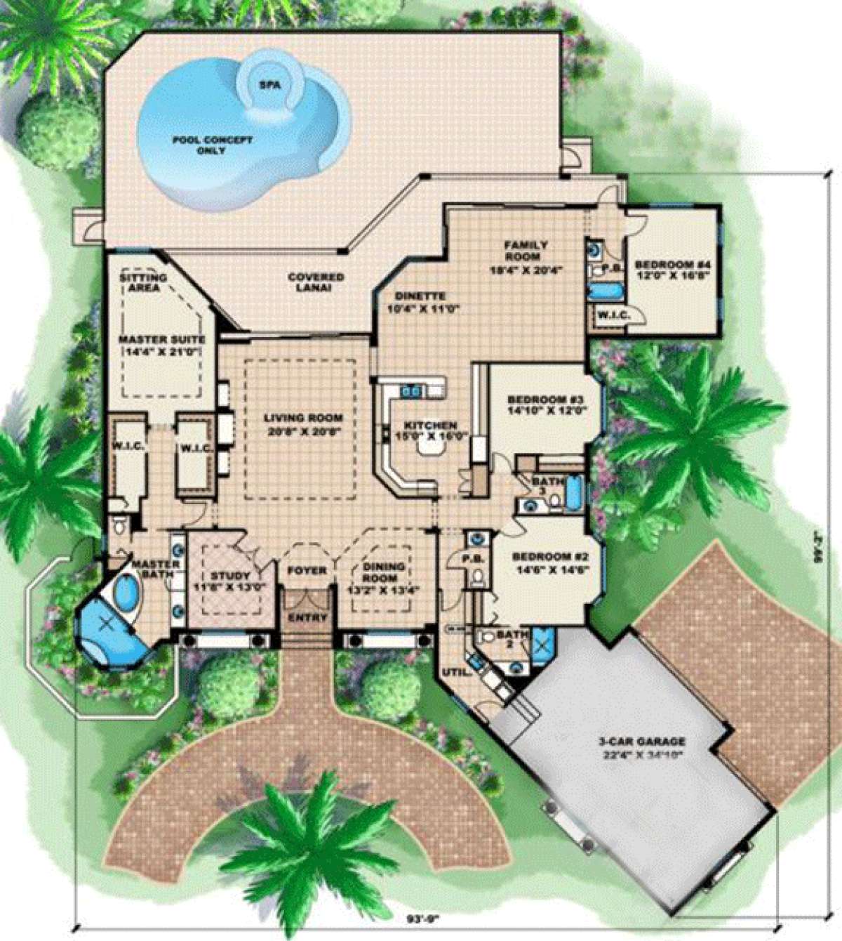 Floorplan 1 for House Plan #1018-00098